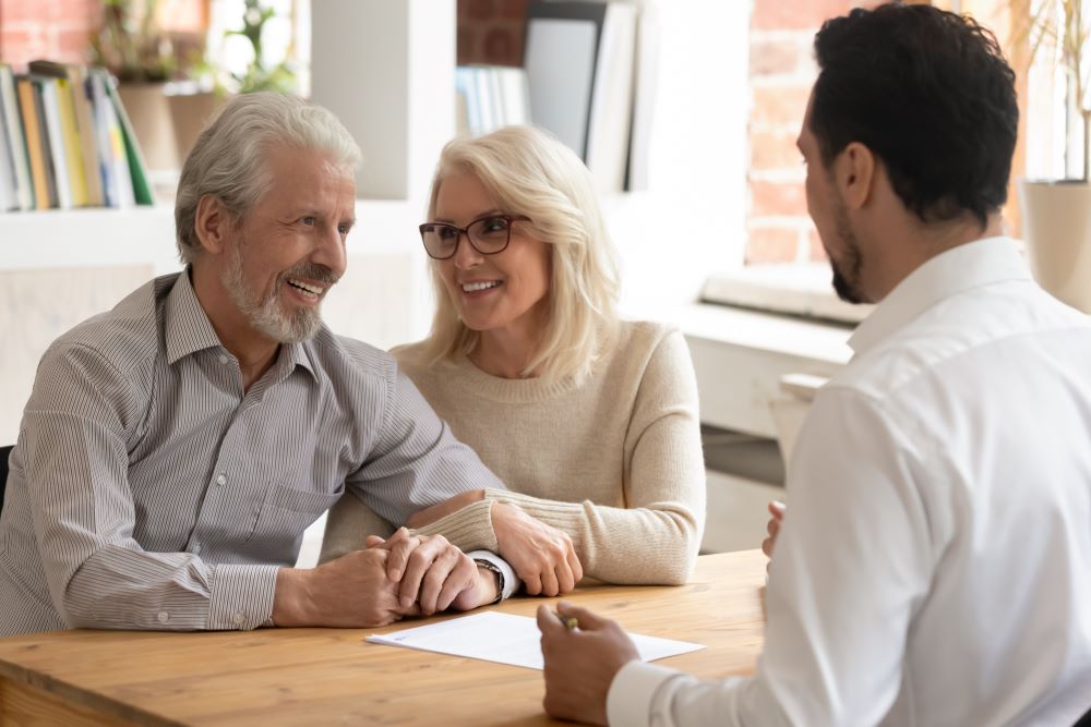 Couple in a meeting with financial advisor